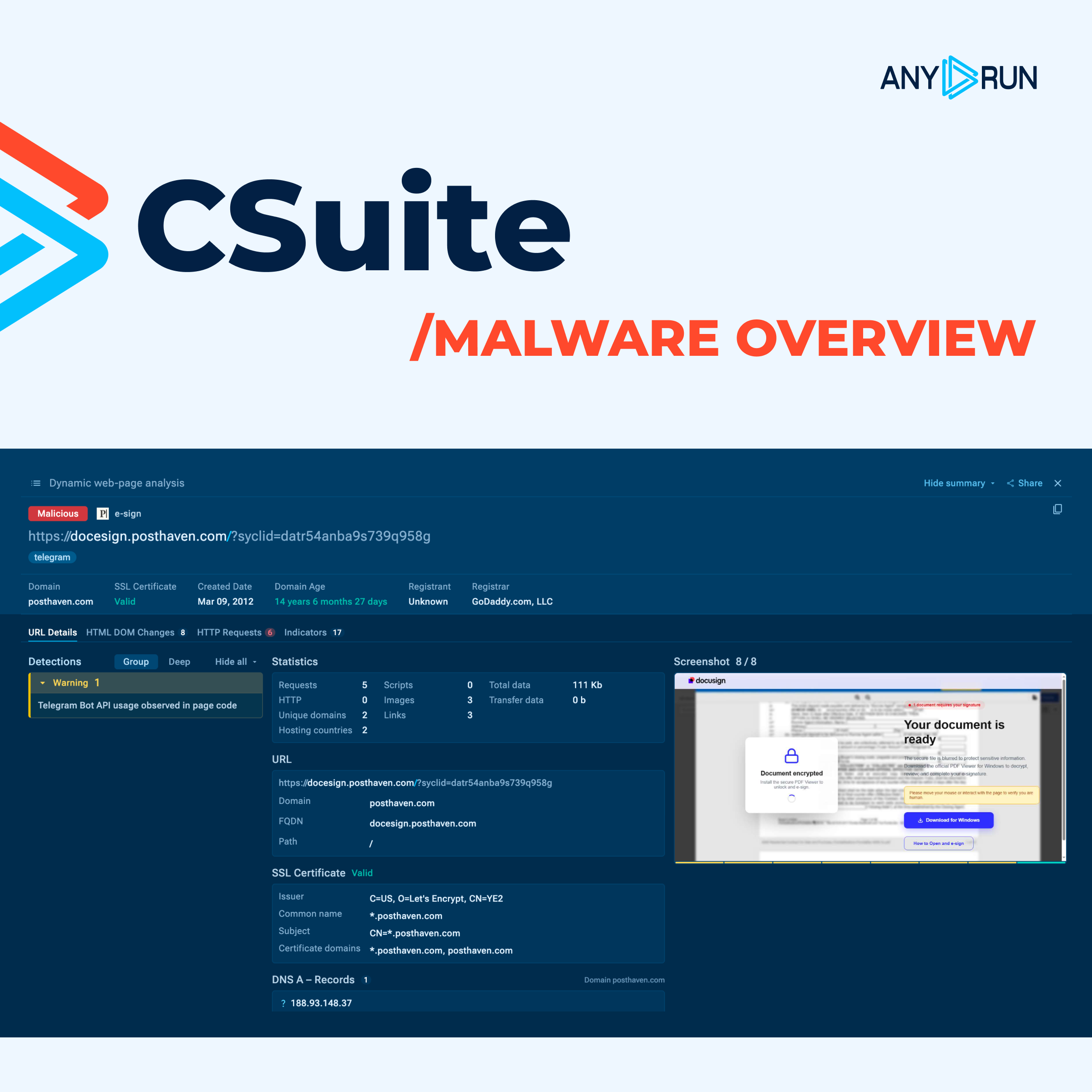 CSuite analysis in ANY.RUN