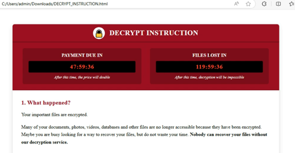 CryptoWall ransom note screenshot